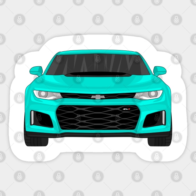 CAMARO TURQUOISE Sticker by VENZ0LIC